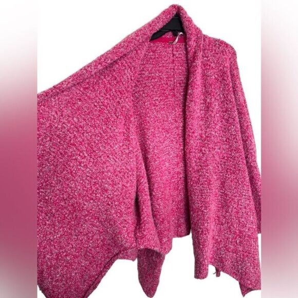 Free People Pink Prickly Pear Boho Oversized BFF Open Cardigan Large - Picture 4 of 14